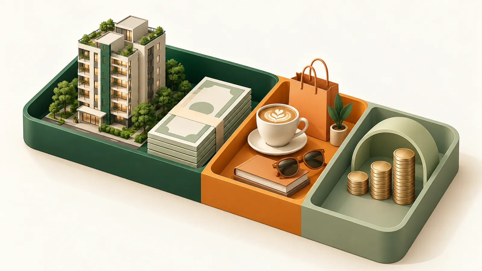 Illustration for: 50-30-20 Budget Rule: How It Works on an Indian Salary